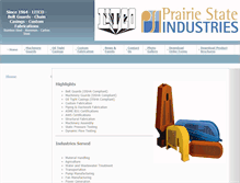 Tablet Screenshot of prairiestateindustries.com